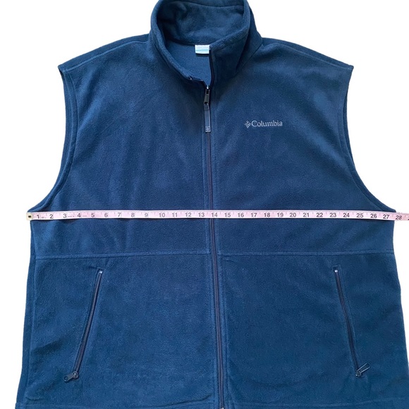 Columbia Mens Navy Fleece Full Zip Vest XXL - Picture 9 of 10